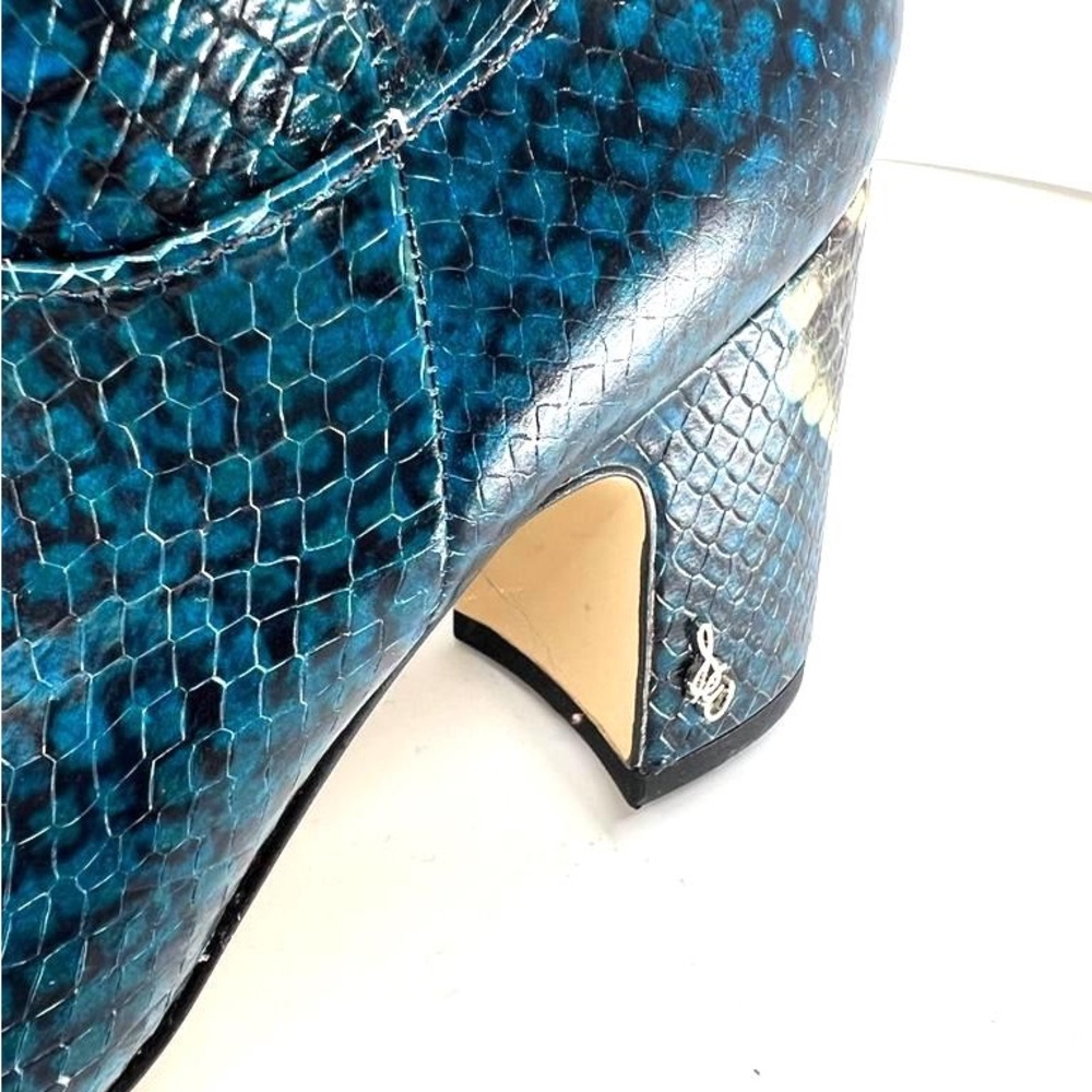 Sam Edelman Hai Women's Blue Snakeskin boots - Picture 4 of 15